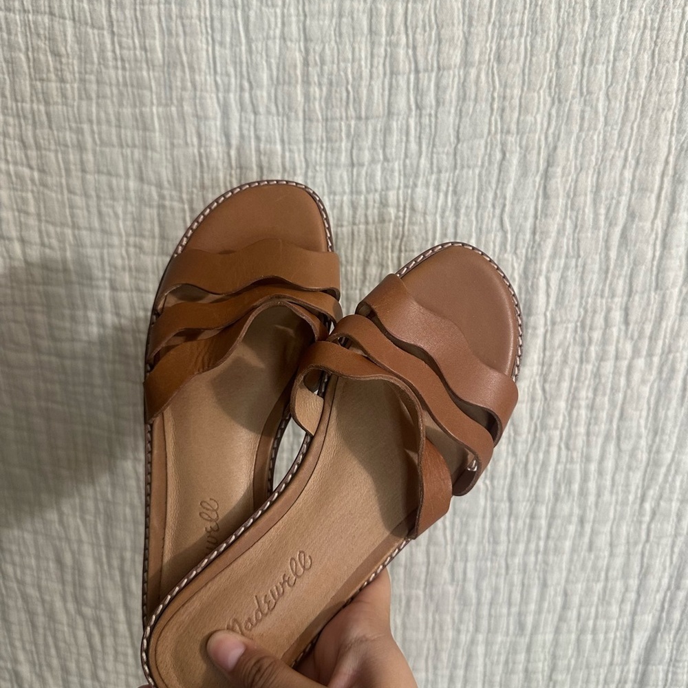 Madewell The Wave Slide Sandal in Vachetta Leather - Picture 2 of 3